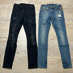 True Religion: Halle (Mid Rise, Super Skinny). Selling as a Pack. 2 for 1 Deal!